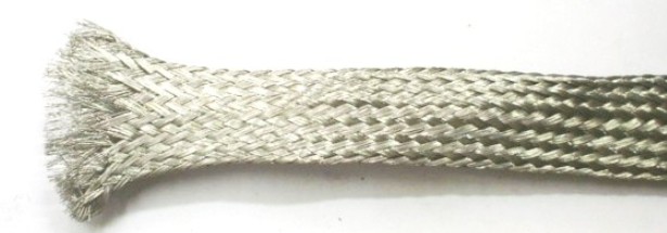 Shielding Cable 1' Foot Bare Ground Strap 7/8" Tinned Copper Flat Braid Wire 