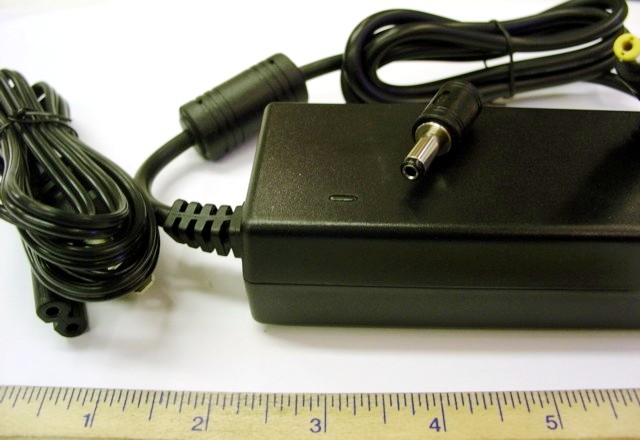 5pc DC Power Male plug Connector 5.5mm x 2.5mm Adapter Plastic Handle Black Head 